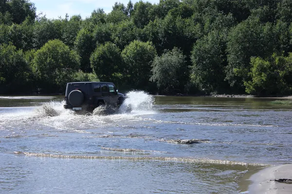 Jeep wrangler w Rosji — Zdjęcie stockowe