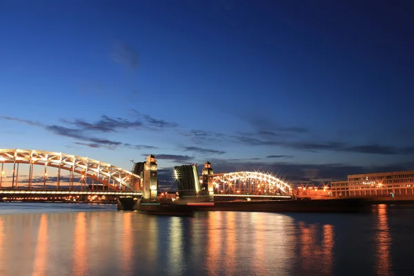 Bolsheokhtinsky bridge, Szentpétervár — Stock Fotó