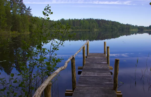 Dawn on lake, Russia — Stock Photo, Image