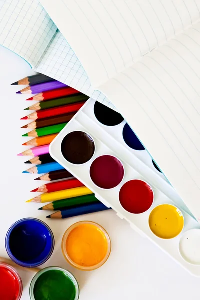 Fournitures scolaires d'art — Photo