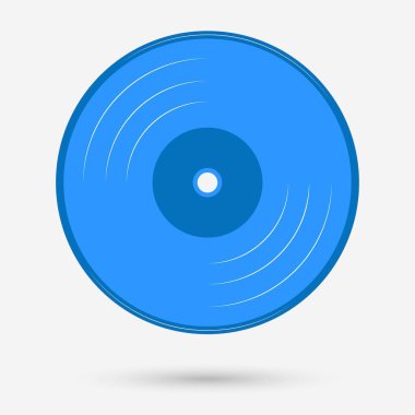 Vinil simge izole nesne. Vektör illüstrasyonu.