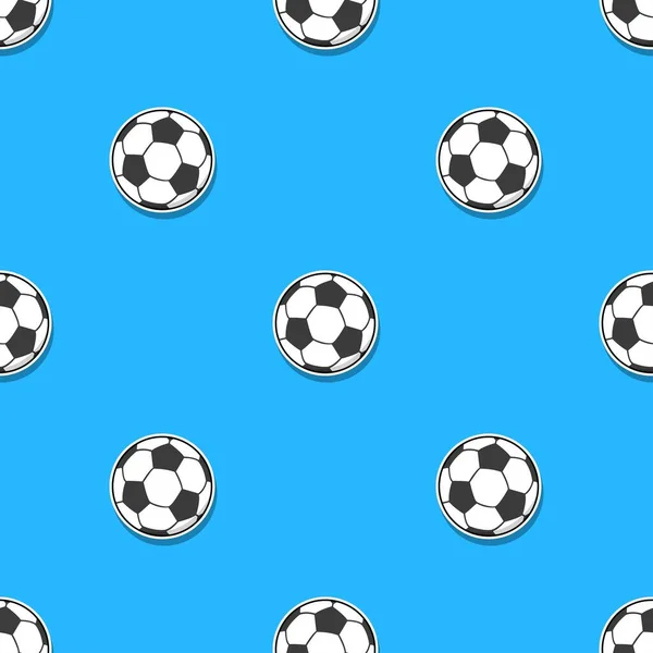 サッカーボールのシームレスなパターン ベクターイラスト — ストックベクタ