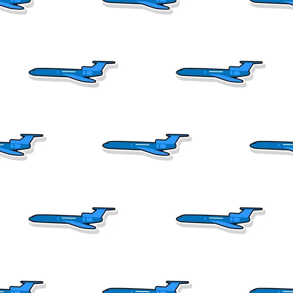 Patrón Inconsútil Del Avión Ilustración Vectorial — Vector de stock