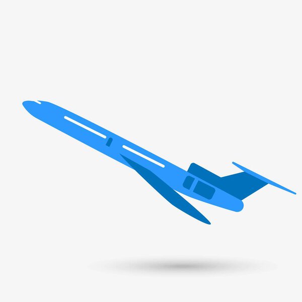 Plane icon isolated object. Vector illustration.