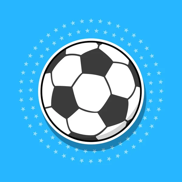 Pelota Fútbol Pegatina Objeto Aislado Vector Ilustración — Archivo Imágenes Vectoriales