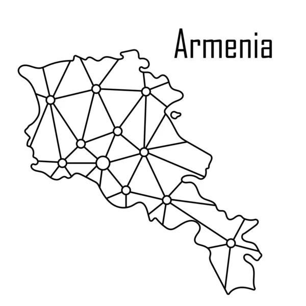 Armenia Mapa Icono Vector Ilustración — Vector de stock