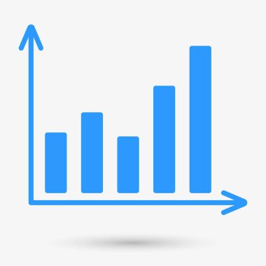 İş grafik simgesi, izole nesne vektör illüstrasyonu.