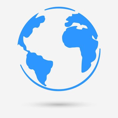 Dünya simgesi izole nesne. Vektör illüstrasyonu.