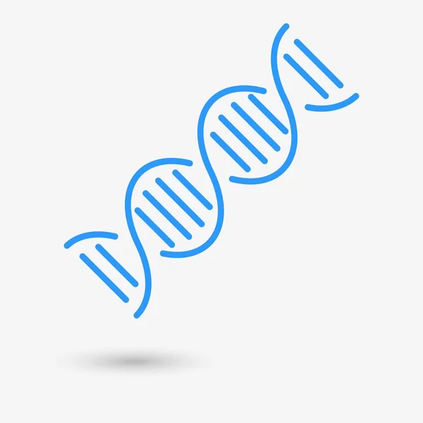DNA ikonu izole nesne. Vektör illüstrasyonu.