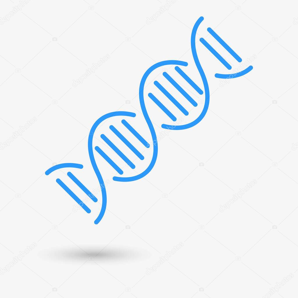 DNA icon isolated object. Vector illustration.