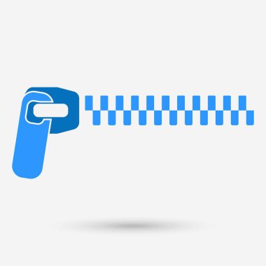 Fermuar. Yalnız nesne. Vektör illüstrasyonu.