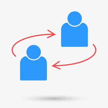 Pazarlama insanları simgesi izole nesne. Vektör illüstrasyonu.