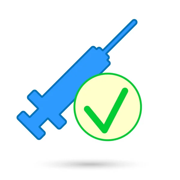 Oui Vaccination Objet Isolé Illustration Vectorielle — Image vectorielle