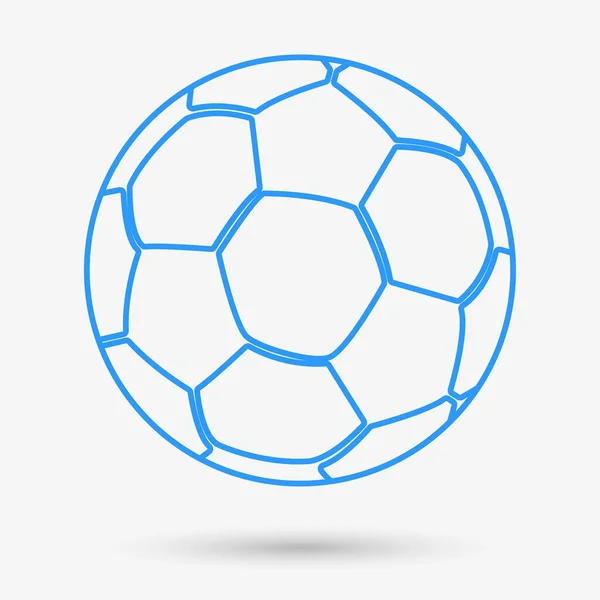 Icono Pelota Fútbol Objeto Aislado Ilustración Vectorial — Archivo Imágenes Vectoriales