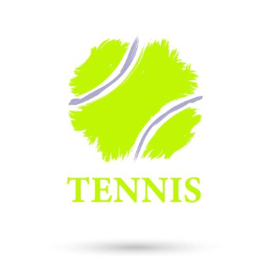 TENNIS, izole nesne. Vektör illüstrasyonu.