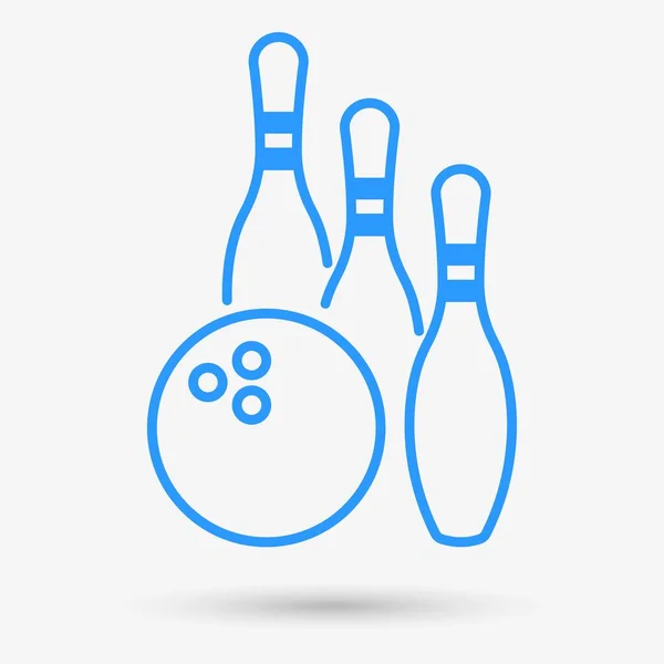 Bowling Symbol Isoliertes Objekt Vektorillustration — Stockvektor