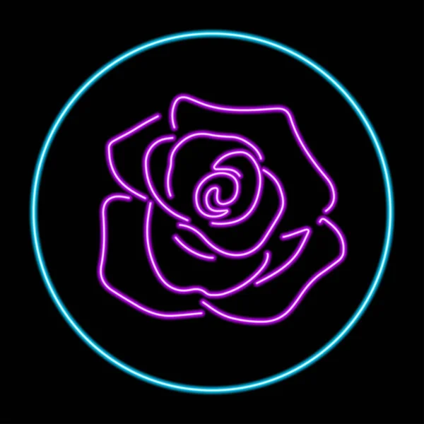 Rose Neon Znamení Moderní Zářící Banner Design Barevné Moderní Design — Stockový vektor