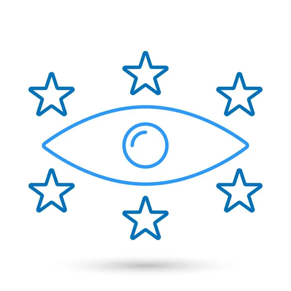 Oční Ikona Hvězdy Izolovaný Objekt Vektorová Ilustrace — Stockový vektor
