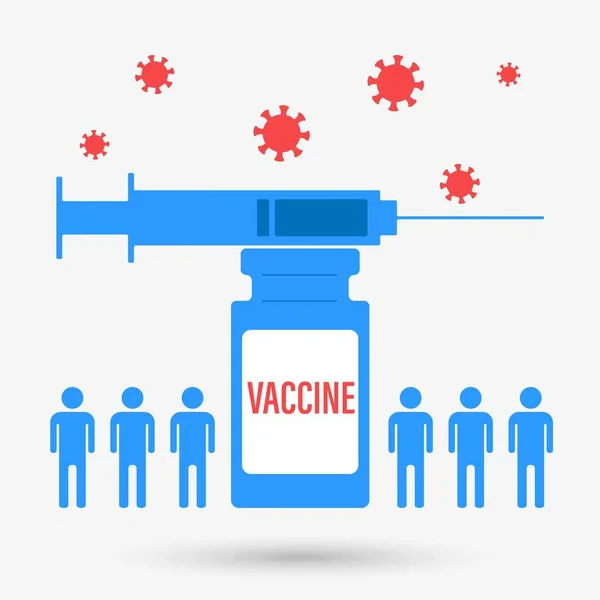 Vacuna Virus Objeto Aislado Ilustración Vectorial — Vector de stock