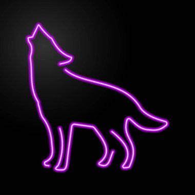 Kurt neon işareti, modern parlayan pankart tasarımı, renkli modern tasarım trendi. Vektör illüstrasyonu.