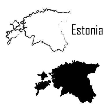 Çin haritası simgesi, siyah izole edilmiş vektör illüstrasyonu.