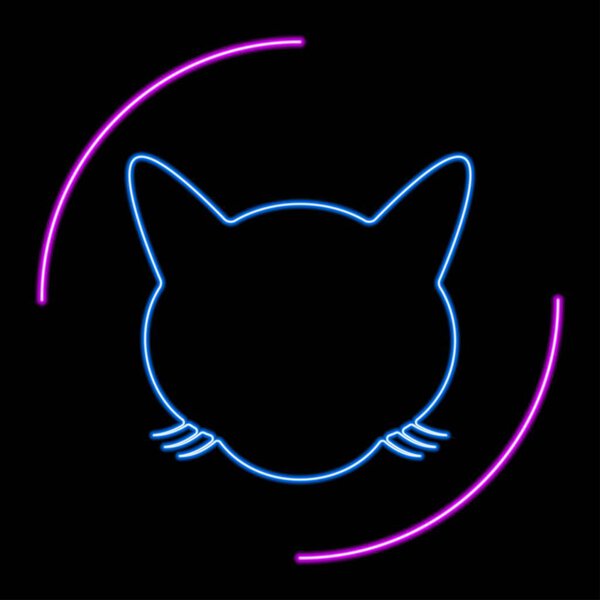 Cat neon sign, modern glowing banner design, colorful modern design trends. Vector illustration.