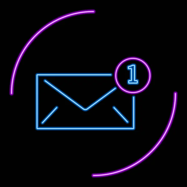 Yeni mesaj neon ışığı, modern parlayan pankart tasarımı, renkli modern tasarım trendi. Vektör illüstrasyonu.