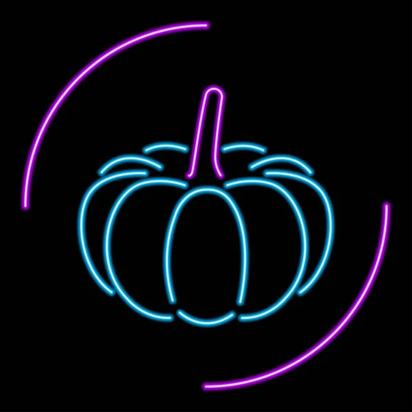 Pumpa Neon Tecken Modern Glödande Banner Design Färgglada Moderna Designtrender — Stock vektor