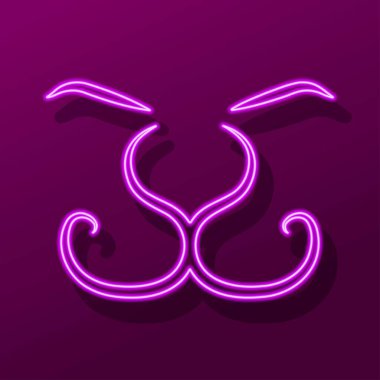 Kaplan neon işareti, modern parlayan pankart tasarımı, renkli modern tasarım trendleri. Vektör illüstrasyonu.