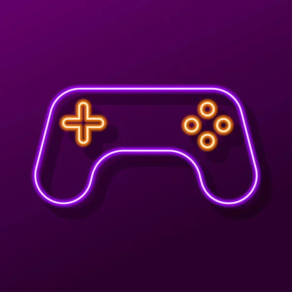 Gamepad Leuchtreklame Modernes Glühendes Banner Design Bunte Moderne Designtrends Vektorillustration — Stockvektor