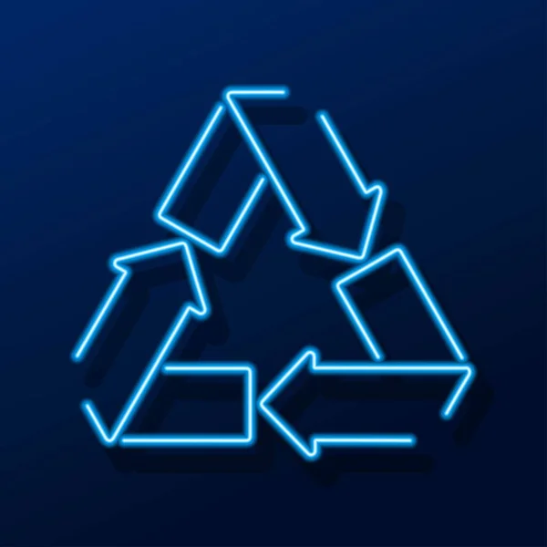 Recycling Neon Teken Moderne Gloeiende Banner Ontwerp Kleurrijke Moderne Design — Stockvector