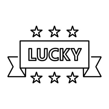 Beyaz arkaplanda şanslı simge, vektör illüstrasyonu.