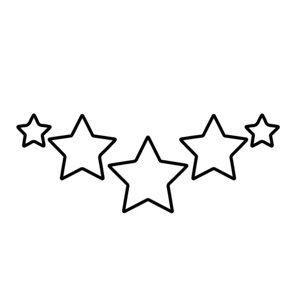 白色背景上的5颗星图标 矢量图解 — 图库矢量图片