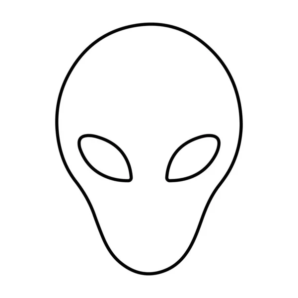 Alien Symbol Auf Weißem Hintergrund Vektorillustration — Stockvektor