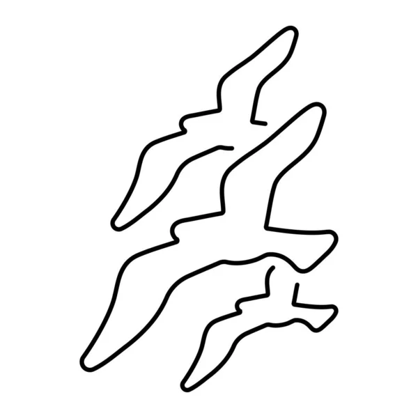 Icône Oiseau Sur Fond Blanc Illustration Vectorielle — Image vectorielle