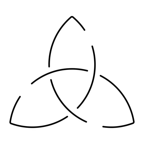 Icône Noeud Triquetra Celtique Sur Fond Blanc Illustration Vectorielle — Image vectorielle