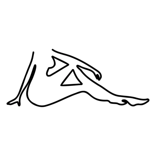 Weibliches Körpersymbol Auf Weißem Hintergrund Vektorillustration — Stockvektor