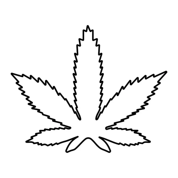 Marihuana Icoon Witte Achtergrond Vector Illustratie — Stockvector