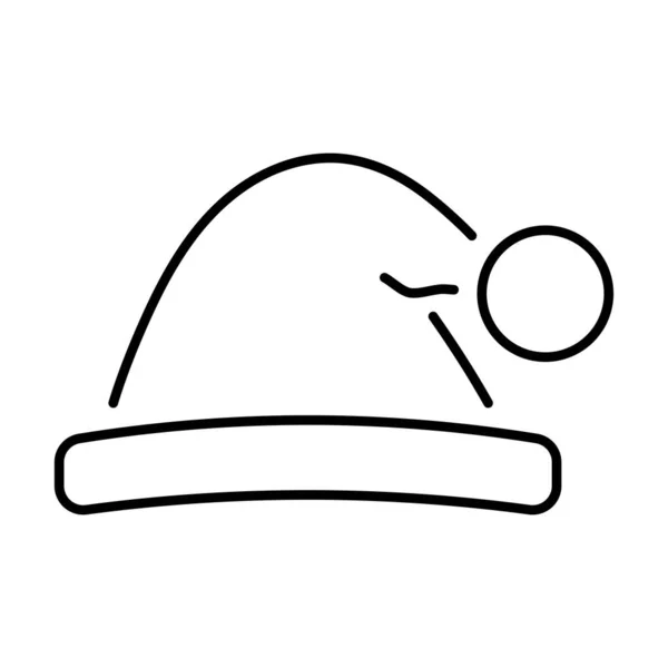 Εικονίδιο Καπέλο Santa Λευκό Φόντο Διανυσματική Απεικόνιση — Διανυσματικό Αρχείο