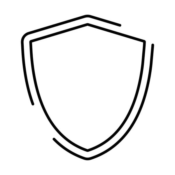 Ícone Escudo Sobre Fundo Branco Ilustração Vetorial —  Vetores de Stock