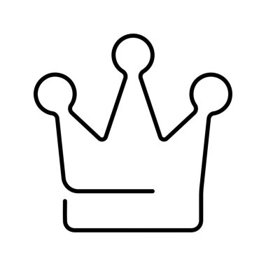 Beyaz arkaplanda taç simgesi, vektör illüstrasyonu.