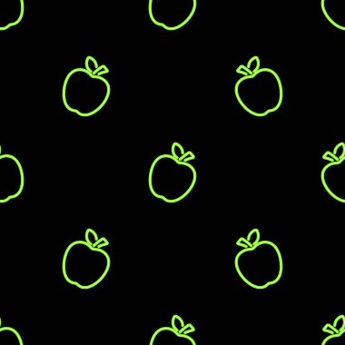 Elmasız desen, siyah arkaplanda parlak vektör çizimi.