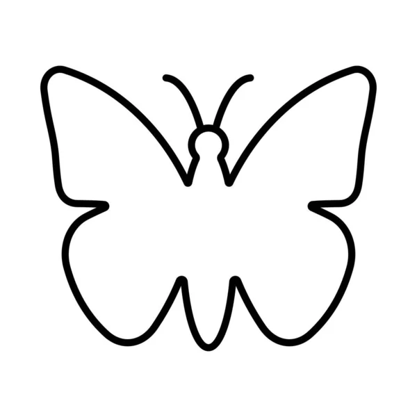 Иконка Бабочки Белом Фоне Векторная Иллюстрация — стоковый вектор