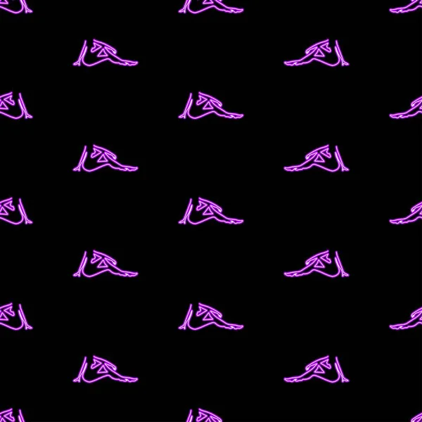 Girl Legs Seamless Pattern Bright Vector Illustration Black Background — Stock Vector