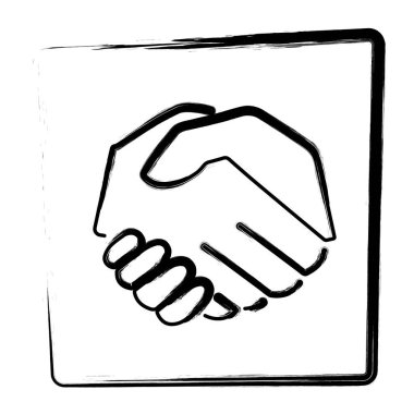 Tokalaşma ikonu. Fırça çerçevesi. Vektör illüstrasyonu.