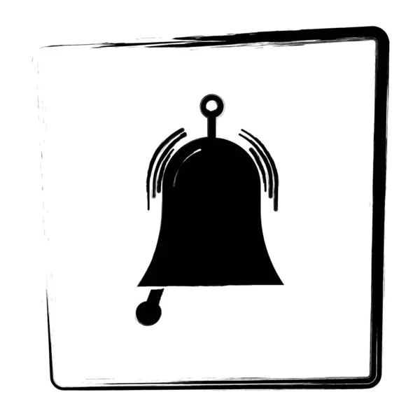 Ikona Dzwonu Rama Szczotki Ilustracja Wektora — Wektor stockowy
