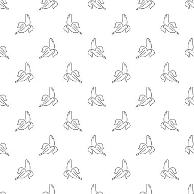 Beyaz arka plan üzerinde izole muz seamless modeli.