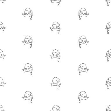 elf şapkası kusursuz desen beyaz arkaplanda izole.