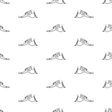 Siluet kız kusursuz desen beyaz arka planda izole.