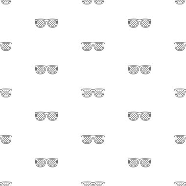 Beyaz arkaplanda izole edilmiş güneş gözlüksüz desen.